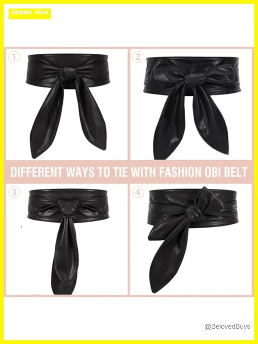 Womens Faux Leather Wrap Wide Obi Belt Tie Waist Dress Belt